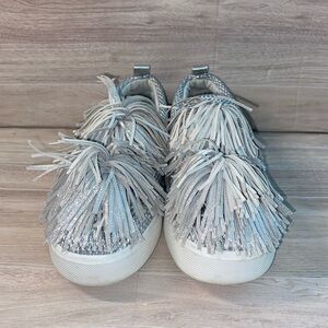 Sam Edelman Emory Tassel Sneaker Silver Women's